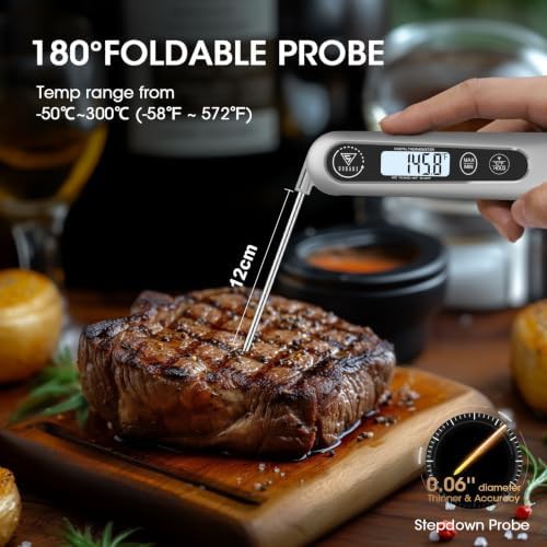 Silver Digital Meat Thermometer with Backlight — photo 3