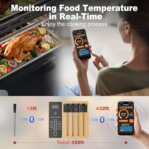 Remote Bluetooth digital thermometer with four probes — photo 4