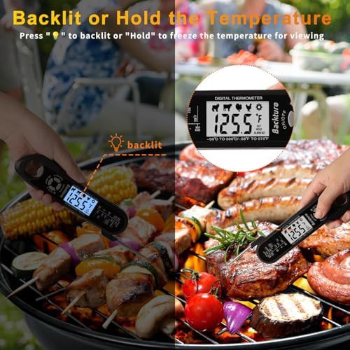 Wire digital black smoker thermometer with alarm — photo 5