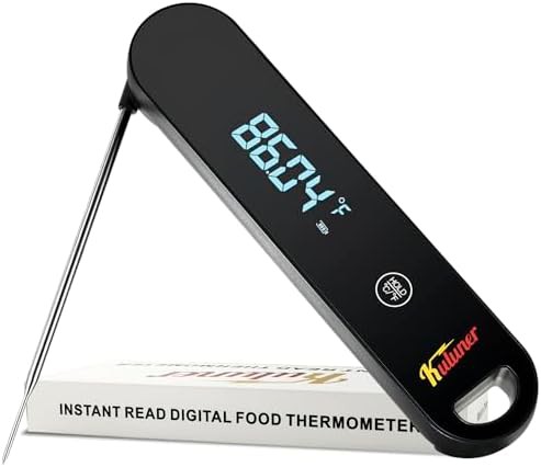 Thermocouple instant reading waterproof black thermometer
