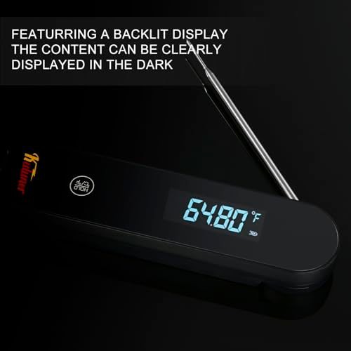 Thermocouple instant reading waterproof black thermometer — photo 4