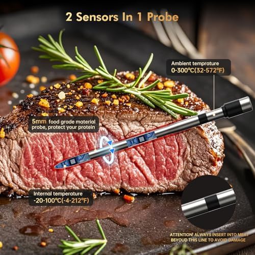 Smart wireless meat thermometer with Bluetooth alarm — photo 4