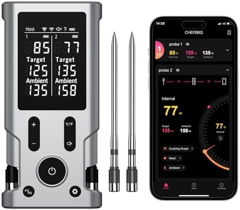 Bluetooth app control oven meat thermometer