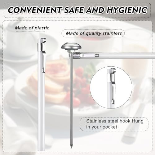 Six piece white dial stainless steel thermometer — photo 3