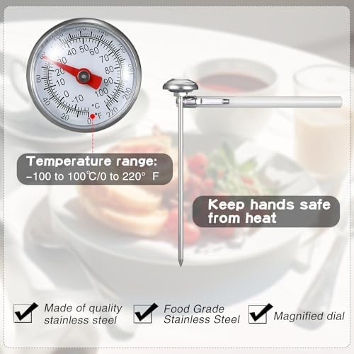 Six piece white dial stainless steel thermometer — photo 5