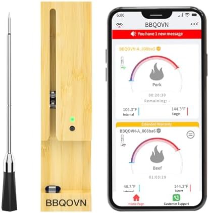 Small Black Zero Wire Meat Thermometer