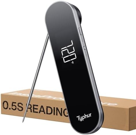 Instant read digital meat thermometer for grilling