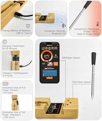 Wireless Bluetooth waterproof smart meat probe — photo 5