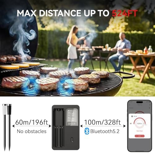 Waterproof dual probe thermometer with smart booster — photo 3