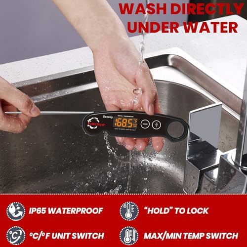 Foldable probe waterproof instant read thermometer — photo 5
