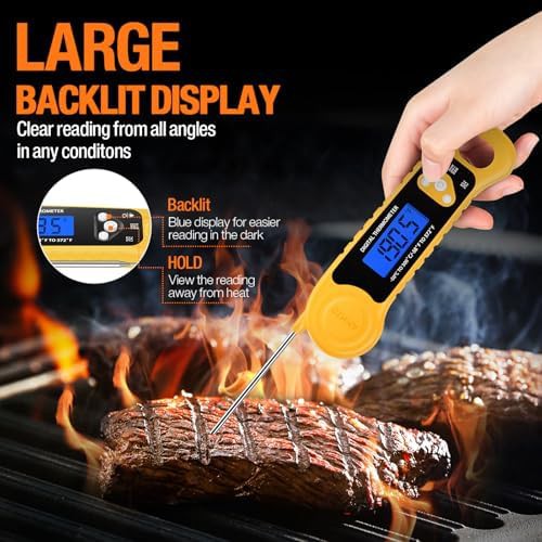 Yellow Waterproof Digital Instant Read Thermometer — photo 4