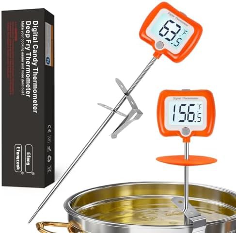Orange Programmable Digital Deep Fry Thermometer