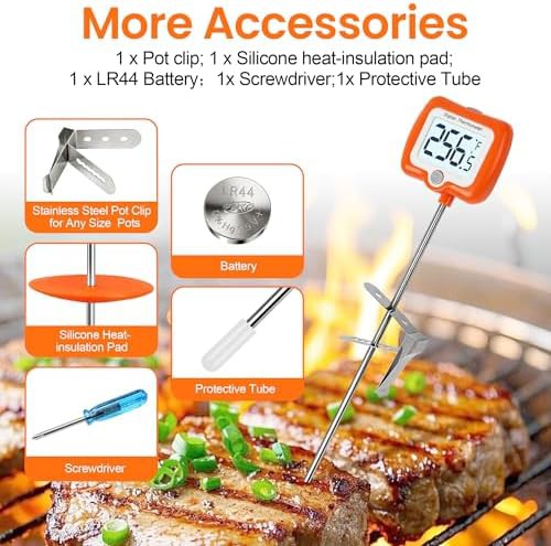 Orange Programmable Digital Deep Fry Thermometer — photo 5