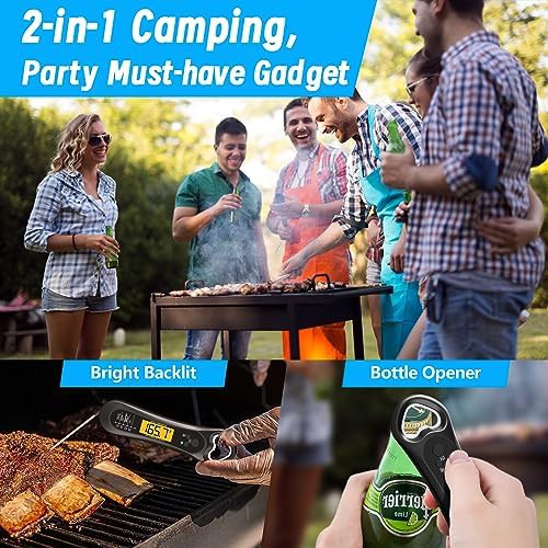 Digital food thermometer with integrated opener — photo 3