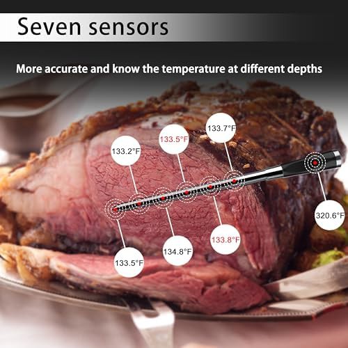Black Medium Seven Sensor Wireless Thermometer — photo 3