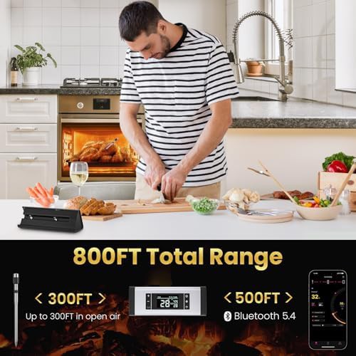 Rechargeable Wireless Meat Thermometer with Single Probe — photo 4