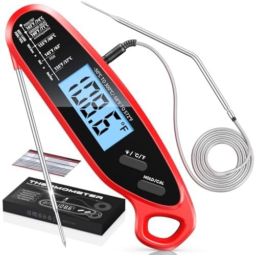 Dual Probe Digital Cooking Thermometer with Alarm