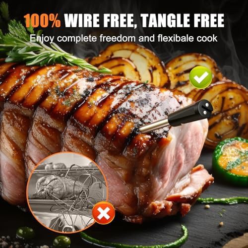Wood Grain Wireless Long Range Thermometer — photo 3