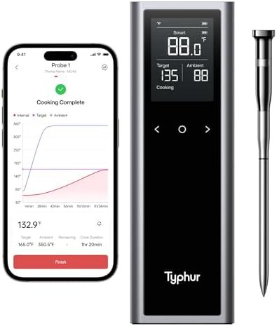 Smart wireless thermometer with LCD display base