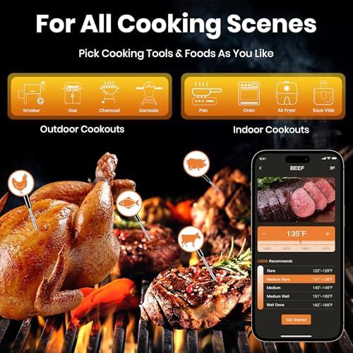 Four probe wireless bluetooth smart thermometer — photo 5