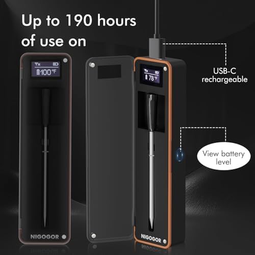Magnetic wireless thermometer with ultra thin probe — photo 3