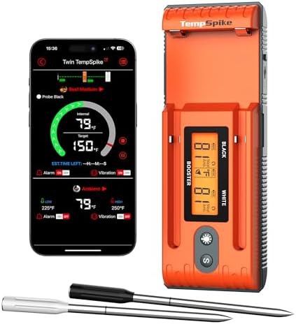 Dual Probe Wireless Thermometer with LCD Booster