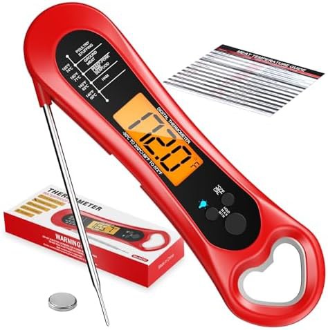 Backlit digital meat probe with calibration