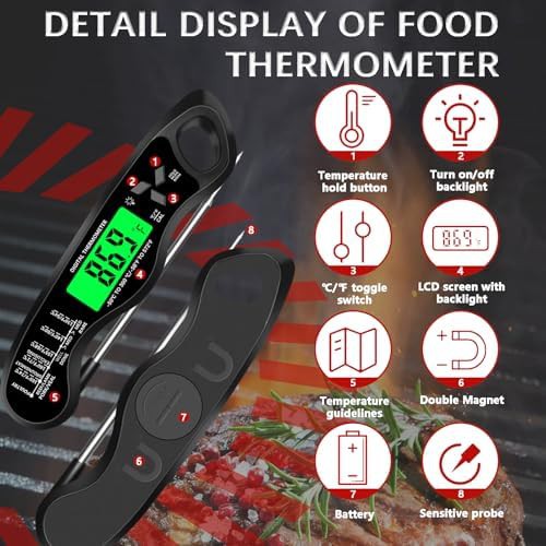 Black Waterproof Digital Meat Thermometer — photo 3