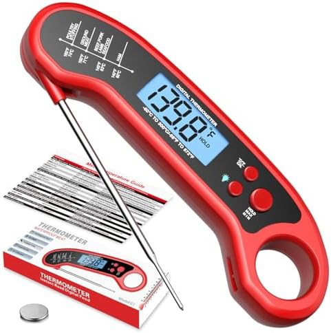 Waterproof digital food thermometer for grilling