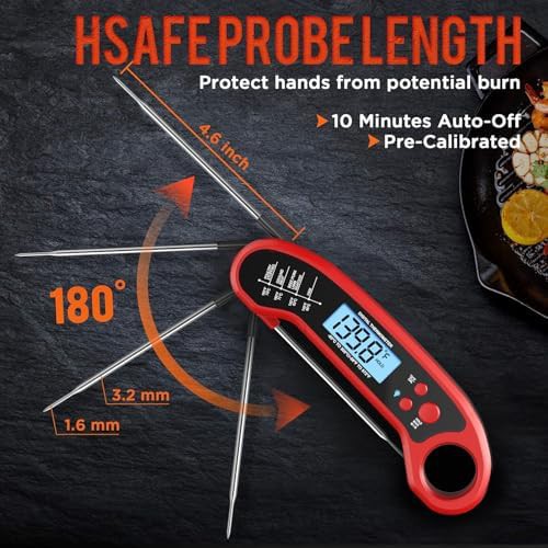Waterproof digital food thermometer for grilling — photo 3