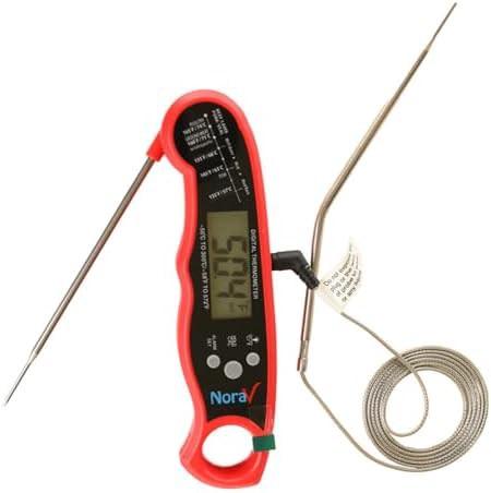 Red Digital Dual Probe Kitchen Thermometer