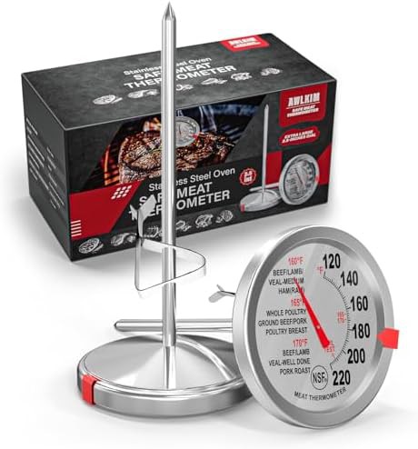 Analog oven safe dial thermometer two pack