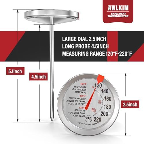 Analog oven safe dial thermometer two pack — photo 5