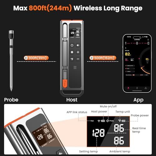 Bluetooth Long Range Rechargeable Meat Probe — photo 3