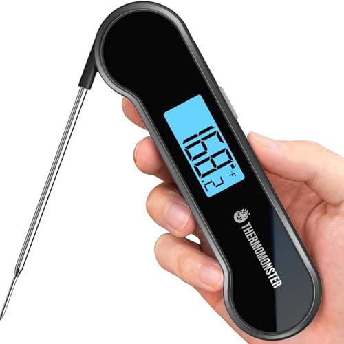 Black 0.5 sec instant read meat thermometer