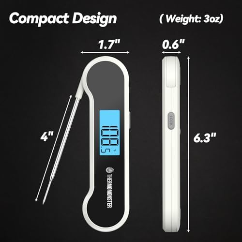 White 0.5 sec instant read meat thermometer — photo 3