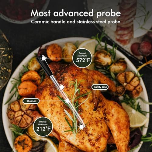 Smart wireless food thermometer with four probes — photo 3