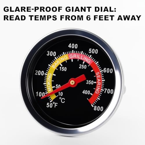 Oversized Dial Weatherproof Smoker Temp Gauge — photo 4