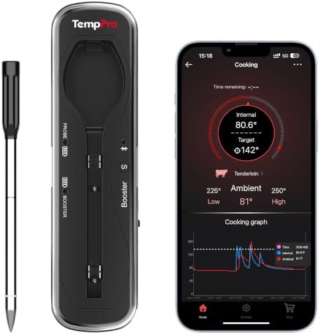 Upgraded wireless meat probe with 500ft range