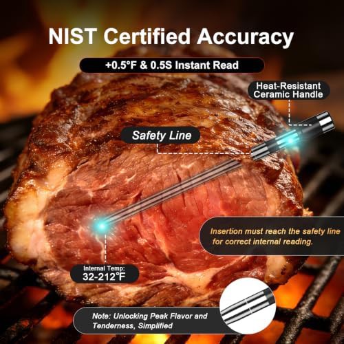 Orange Dual Monitoring Thermometer with LCD Base — photo 4