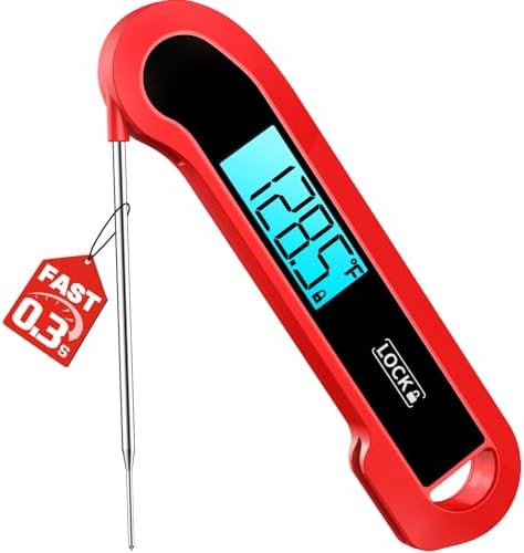 Ultra Fast Red Digital Cooking Thermometer