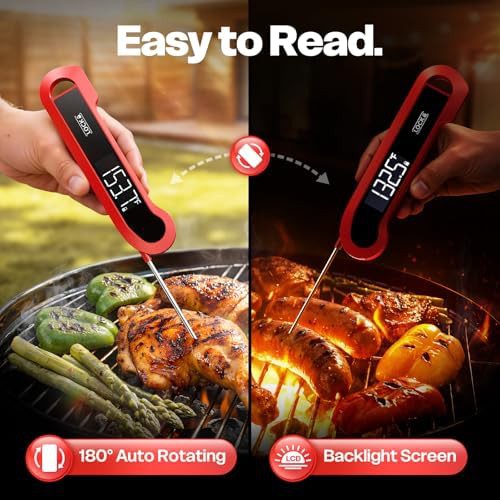 Ultra Fast Red Digital Cooking Thermometer — photo 3