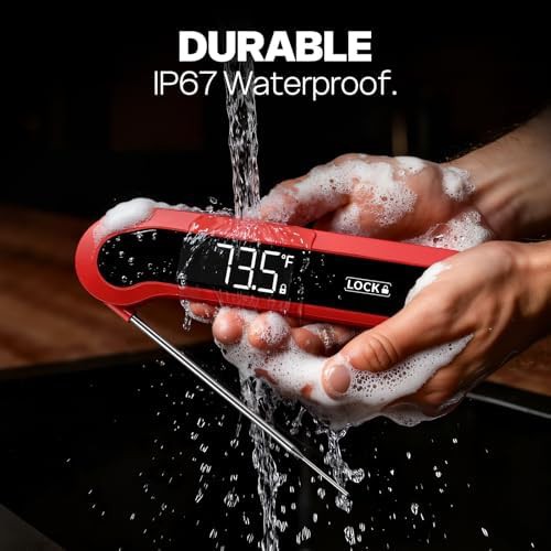 Ultra Fast Red Digital Cooking Thermometer — photo 4