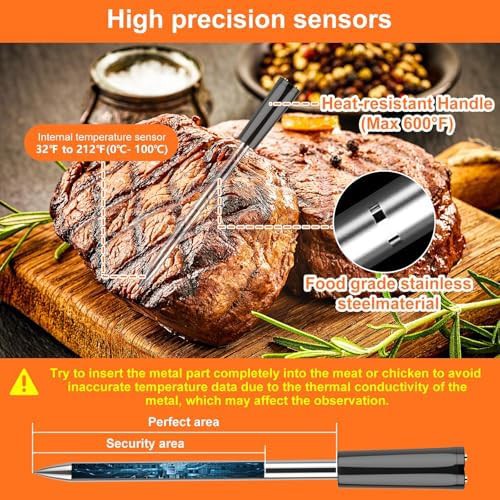 Ceramic probe waterproof wireless oven thermometer — photo 4