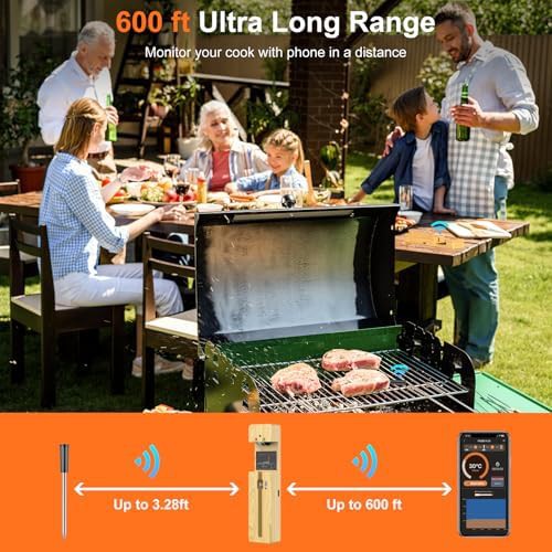 Ceramic probe waterproof wireless oven thermometer — photo 5