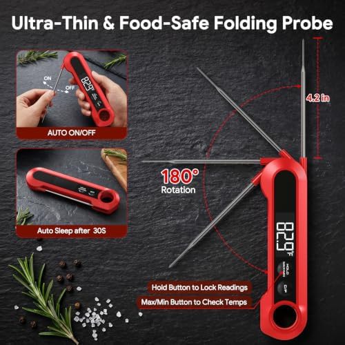Foldable Instant Read Digital Grill Thermometer — photo 4