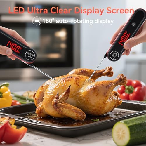 Red Waterproof Instant Read Meat Thermometer — photo 3