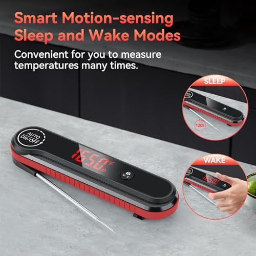Red Waterproof Instant Read Meat Thermometer — photo 5