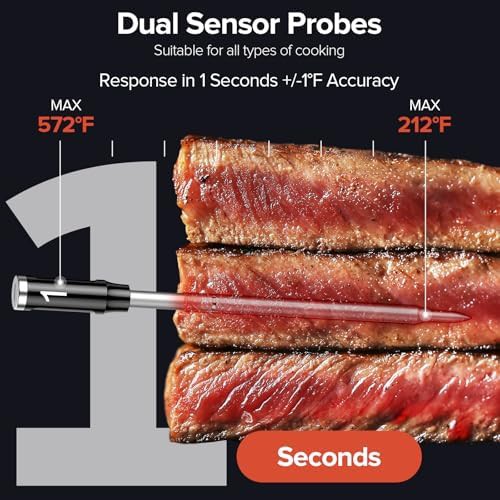 WiFi magnetic smart meat thermometer with base — photo 3