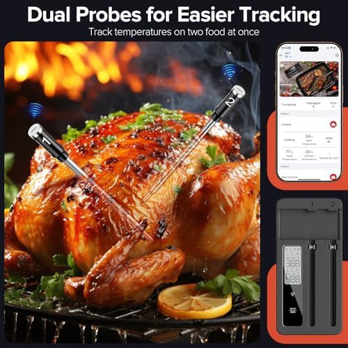 WiFi magnetic smart meat thermometer with base — photo 4